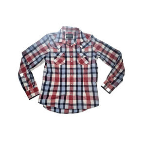 Women’s Western Shirt Outback Trading Company Size Md long sleeve plaid pearl